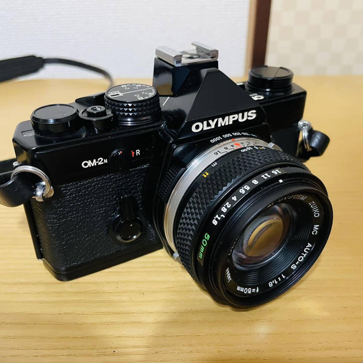 OLYMPUS OM-2 N ブラック オリンパス フィルムカメラ MF一眼レフ OM-SYSTEM G.ZUIKO AUTO-S 50mm f1.8 単焦点レンズの画像2