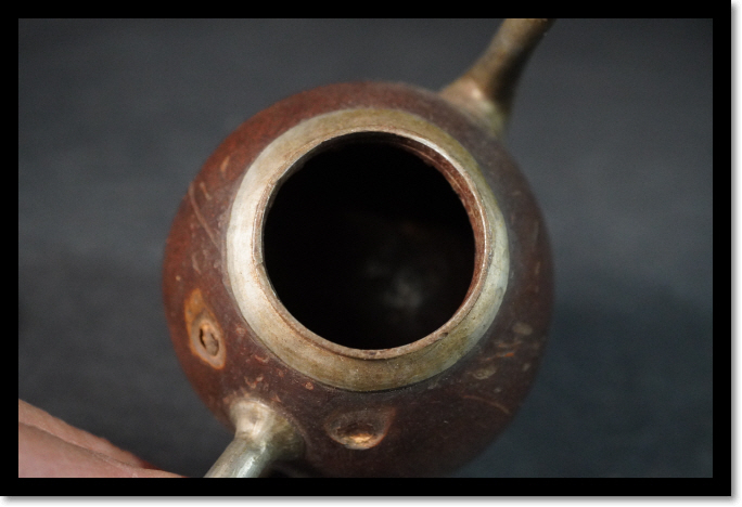 急須 古渡 錫製 ココナツ 椰子の実 煎茶道具 茶道具 時代 古玩 金属工芸品 骨董  古美術の画像10