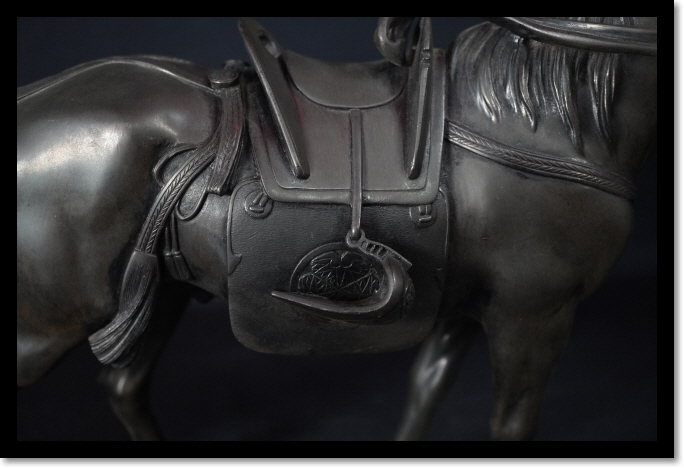 銅器 馬 在銘 縁起物 床飾り ５ｋｇ 置物 ブロンズ像の画像9