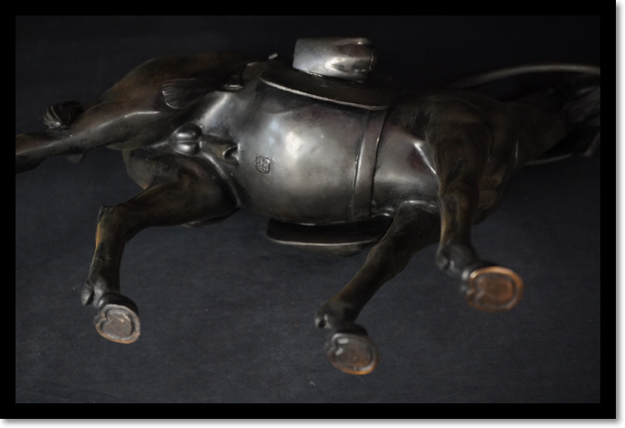 銅器 馬 在銘 縁起物 床飾り ５ｋｇ 置物 ブロンズ像の画像10