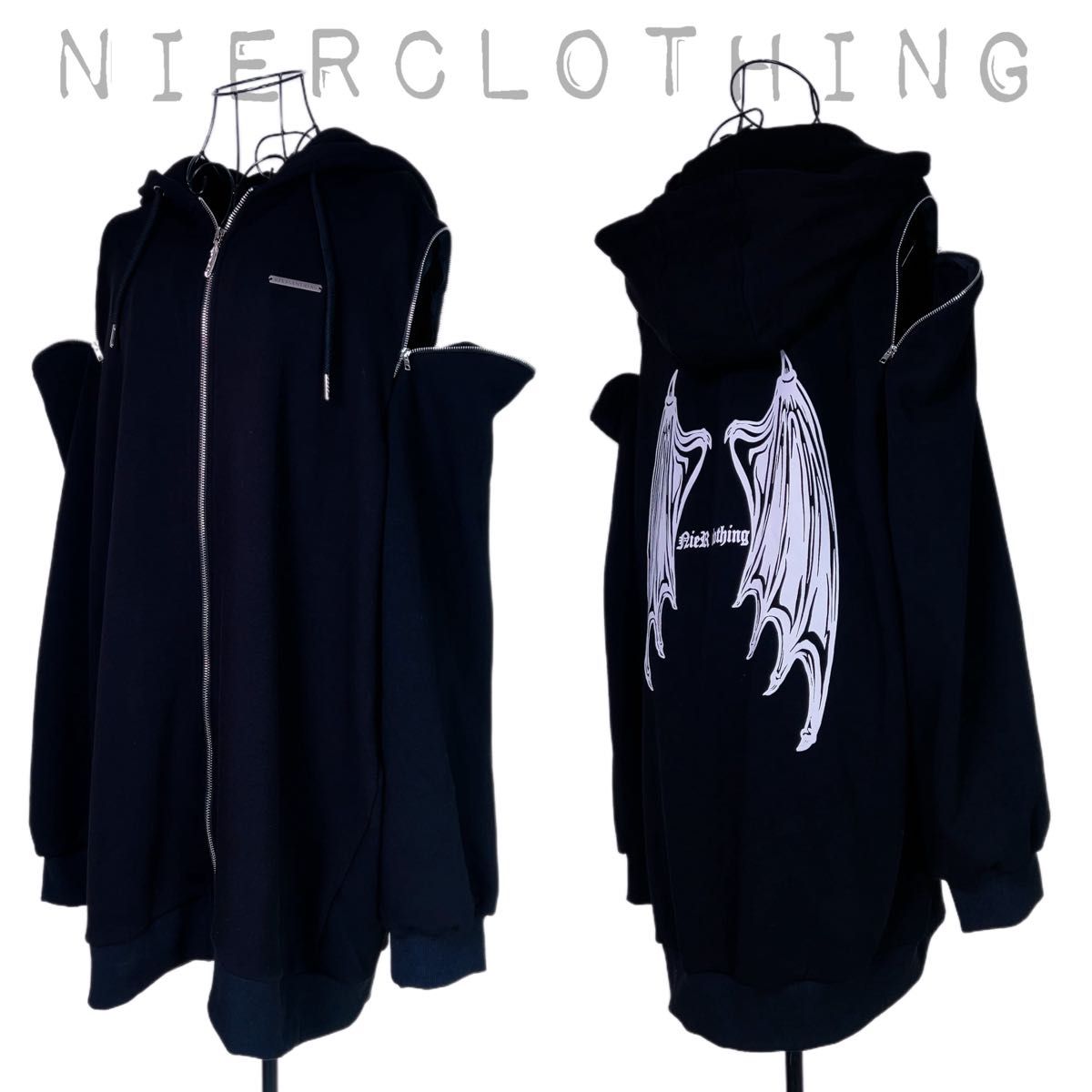 NIER CLOTHING 防寒裏起毛2WAY OFF-SHOULDER ZIP OUTER【WING】