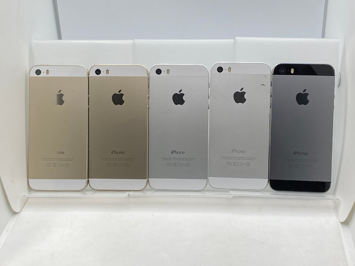 【中古・ジャンク】まとめ売り5台 液晶浮き 他 Apple iPhone5s docomo NW利用制限〇 本体 A-90015の画像2