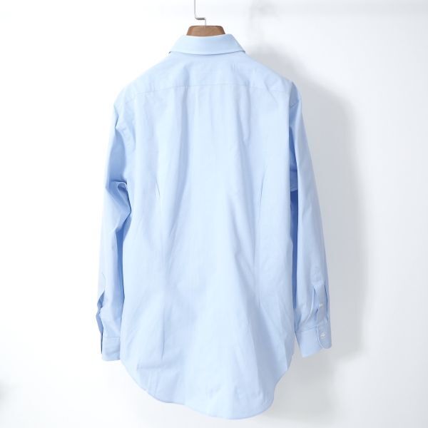 【美品】 鎌倉シャツ KAMAKURA SHIRTS 3-YL176 コットン 長袖 シャツ Yシャツ 高級 ブルー XL相当 メンズ 　_画像4