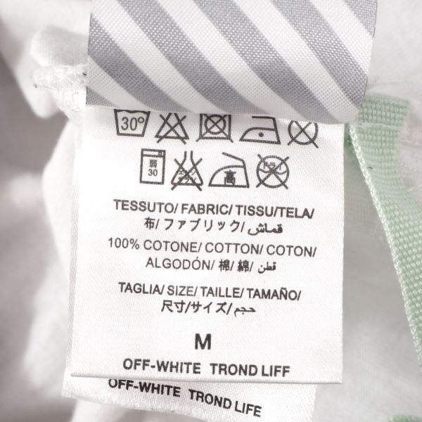 オフホワイト Off-White 4-SD014 バックロゴ ホワイト Tシャツ カットソー M メンズ 大き目の画像10