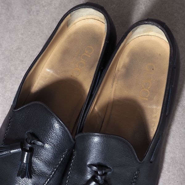  Gucci GUCCI 4-TD033 кожа кисточка Loafer темный темно-синий 42.5 D мужской 