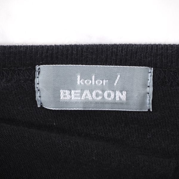 カラー ビーコン kolor BEACON 4-ZB156 ゼブラプリント Tシャツ カットソー 日本製 ブラック 2 メンズ_画像4