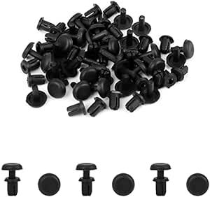 uxcell リベット 4mm黒プラスチック リベットプッシュ タイプ パネル リテーナー クリップ 車用30個入_画像3