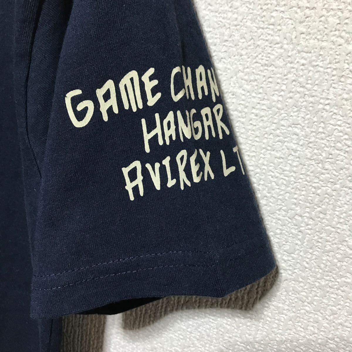 [即決古着]AVIREX×BOXER JUNTARO/アヴィレックス×ボクサー・ジュンタロー/HANGAR(ハンガー)Tシャツ/ネイビー/Mサイズ/6103581_画像4