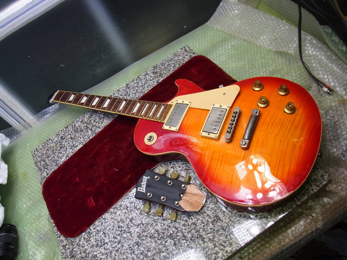 Burny Les Paul ネック折れ 部品取りの画像1