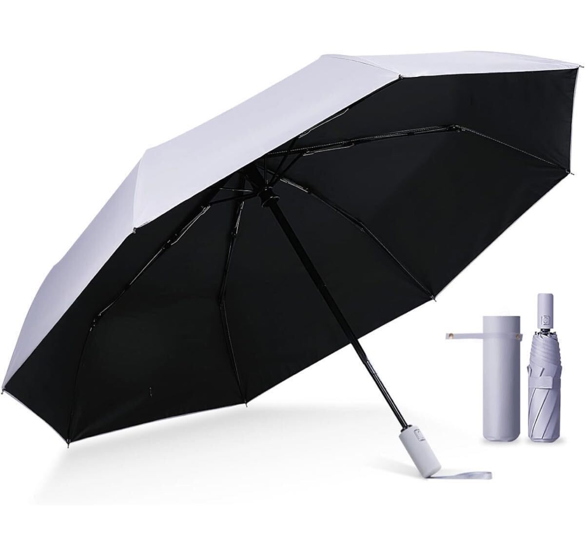 AB-4☆ 国内機関UVカット率100%折りたたみ傘 完全遮光 晴雨兼用 男女兼用 ワンタッチ自動開閉 ザクラシックトーキョー_画像1