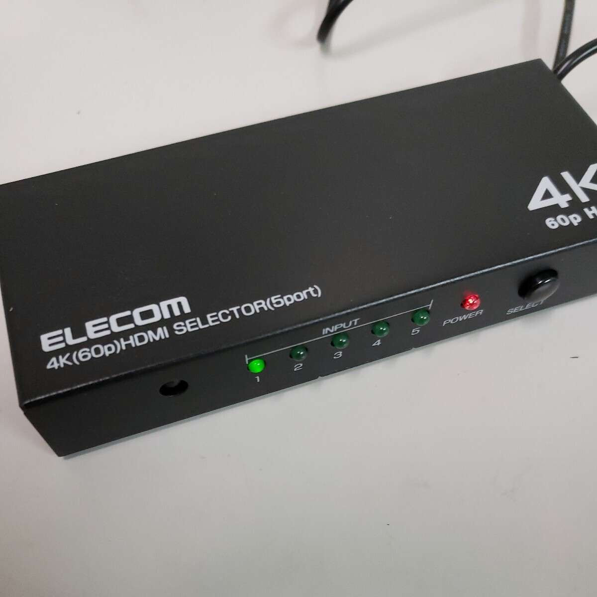 604y1916* Elecom HDMI switch 4K 60Hz(18Gbps) 5 input 1 output HDCP2.2 correspondence manual switch AC power supply attaching black DH-SW4KP51BK