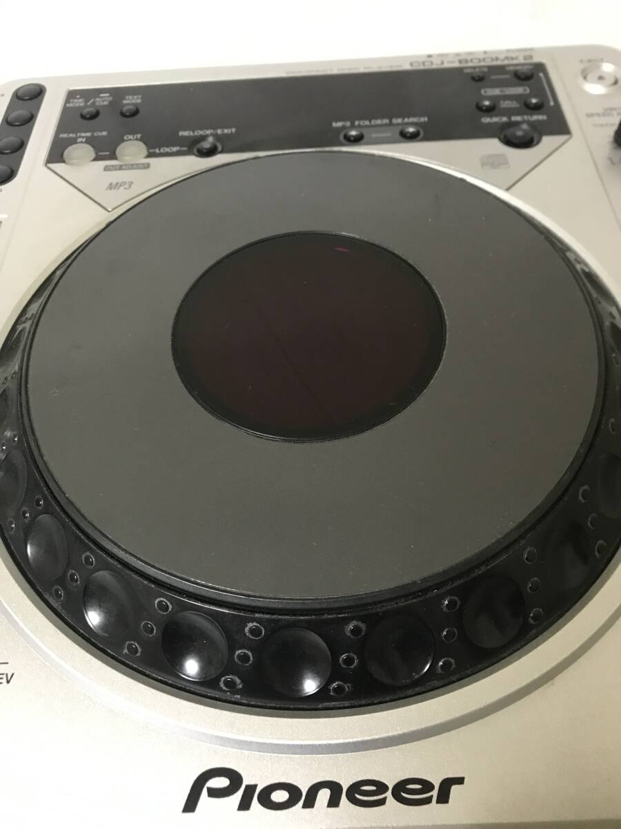 中古動作品 PIONEER CDJ-800MK2 パイオニア DJ用CDプレイヤー シルバー　2007年製