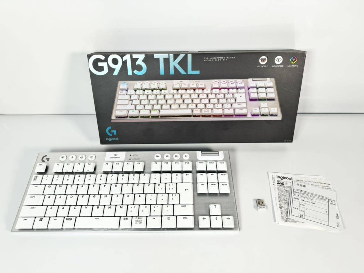 《1円スタート》Logicool ゲーミングキーボード G913TKL ワイヤレス テンキーレス LIGHTSPEED ロジクール メカニカル の画像1
