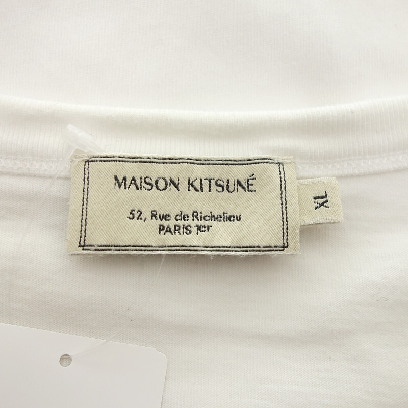 【PRICE DOWN】MAISON KITSUNE AM00115AT1501 プリント 半袖 Tシャツ ホワイト メンズXL_画像3