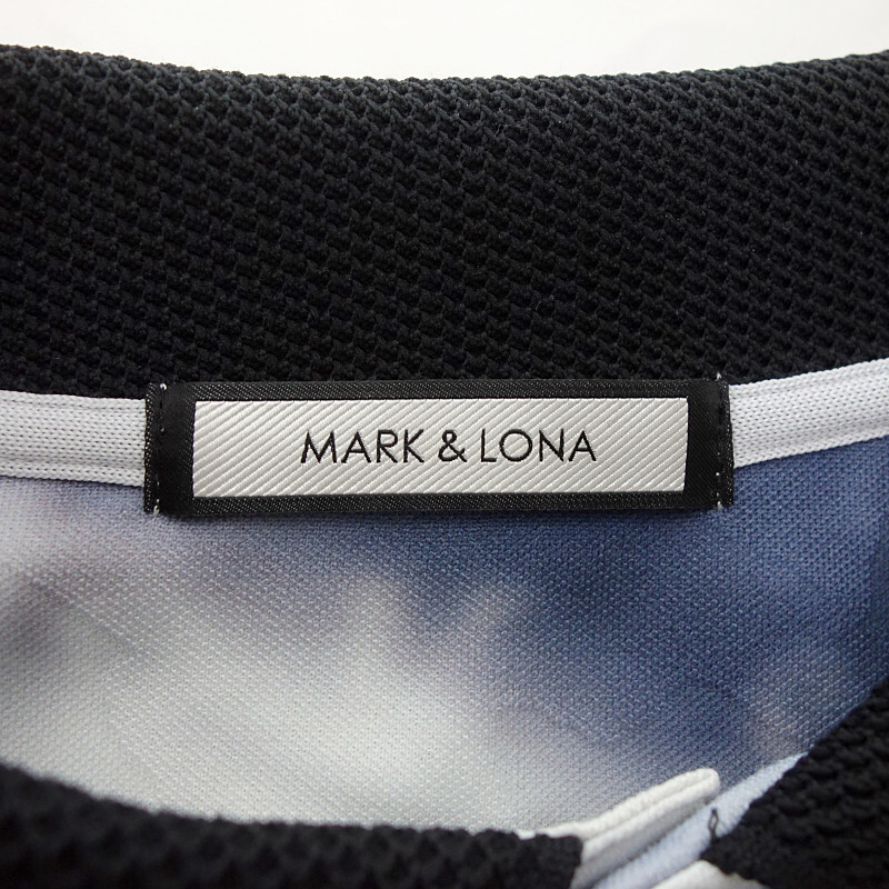 【PRICE DOWN】MARKLONA GOLF ゴルフ サークル スカル タイダイ ポロシャツ Tシャツ ブルー メンズ50の画像3