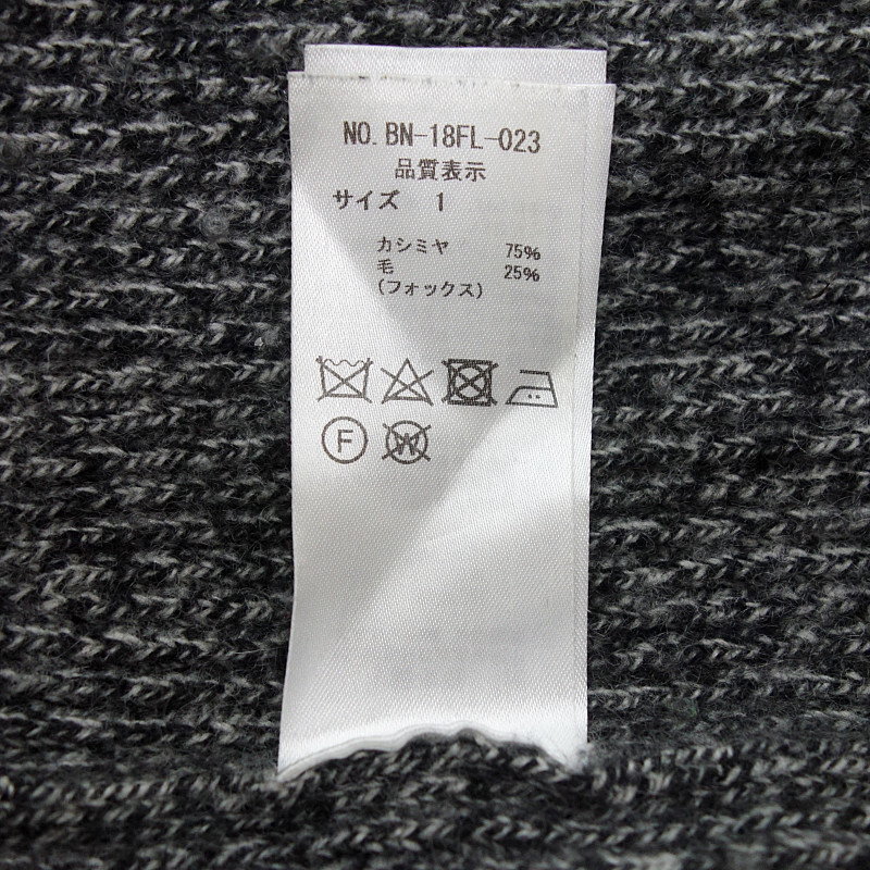 【特別価格】BATONER 18AW カシミア フォックス タートルネック セーター ニット グレー レディース1の画像4