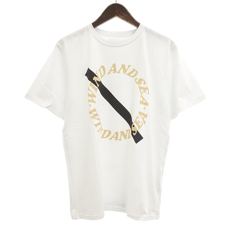 【特別価格】WIND AND SEA × Saturdays NYC ロゴプリント 半袖 Tシャツ ホワイト メンズMの画像1