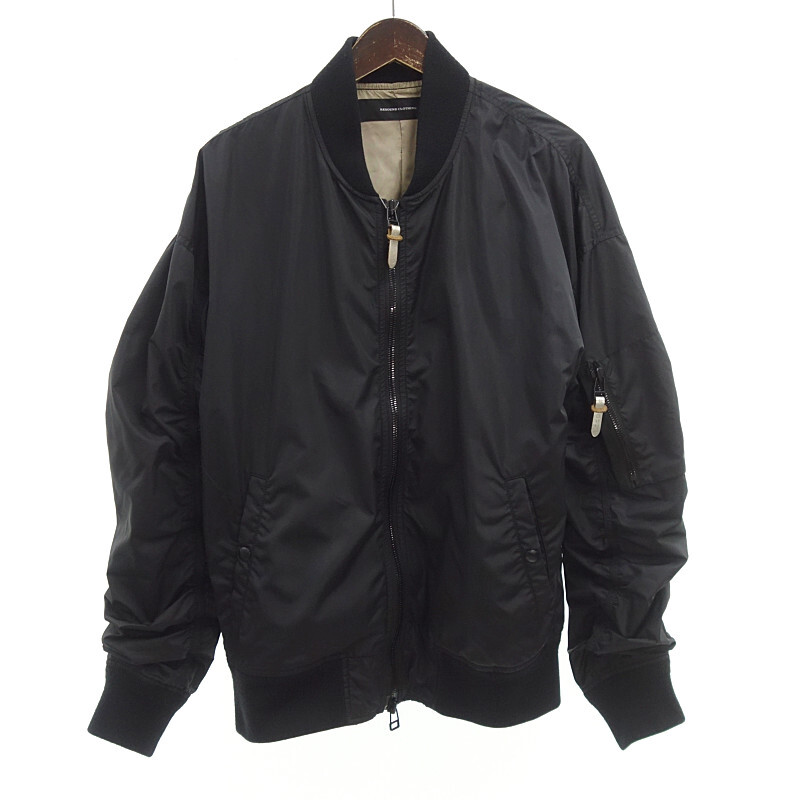 【PRICE DOWN】RESOUND CLOTHING DAVID JACKET MA-1 ミリタリー ボンバー ブルゾン ジャケット ブラック メンズ2の画像1