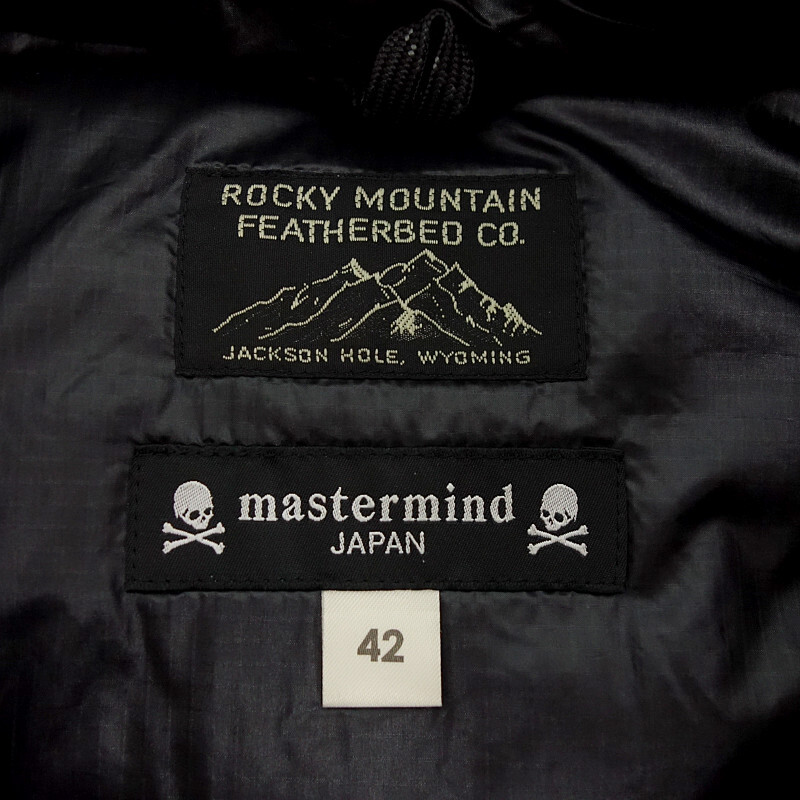 【特別価格】MASTERMIND JAPAN × Rocky Mountain Featherbed ダウン ジャケット ブラック メンズ42の画像3