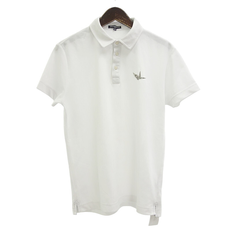 1PIU1UGUALE3 GOLF 19SS BACK LOGO S/S POLO バック ロゴ 半袖 ポロ シャツ ホワイト メンズ3の画像1