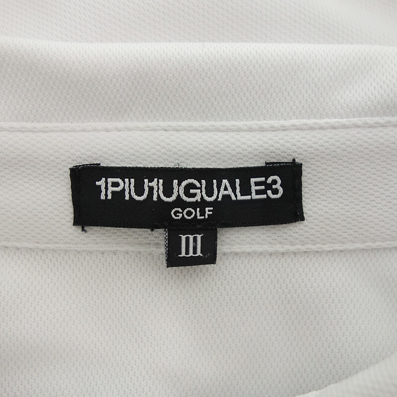 1PIU1UGUALE3 GOLF 19SS BACK LOGO S/S POLO バック ロゴ 半袖 ポロ シャツ ホワイト メンズ3の画像3