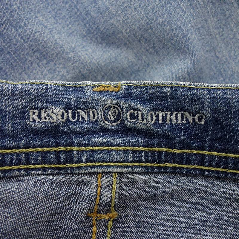 【特別価格】RESOUND CLOTHING 17AW LOAD DENIM ストレッチ デニム カットオフ パンツ インディゴ メンズ2の画像3