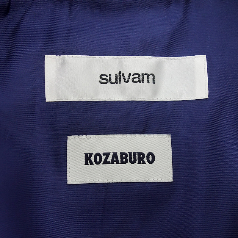 【特別価格】SULVAM KOZABURO 刺繍スタジャン ウール ジャケット ブラック メンズM_画像3