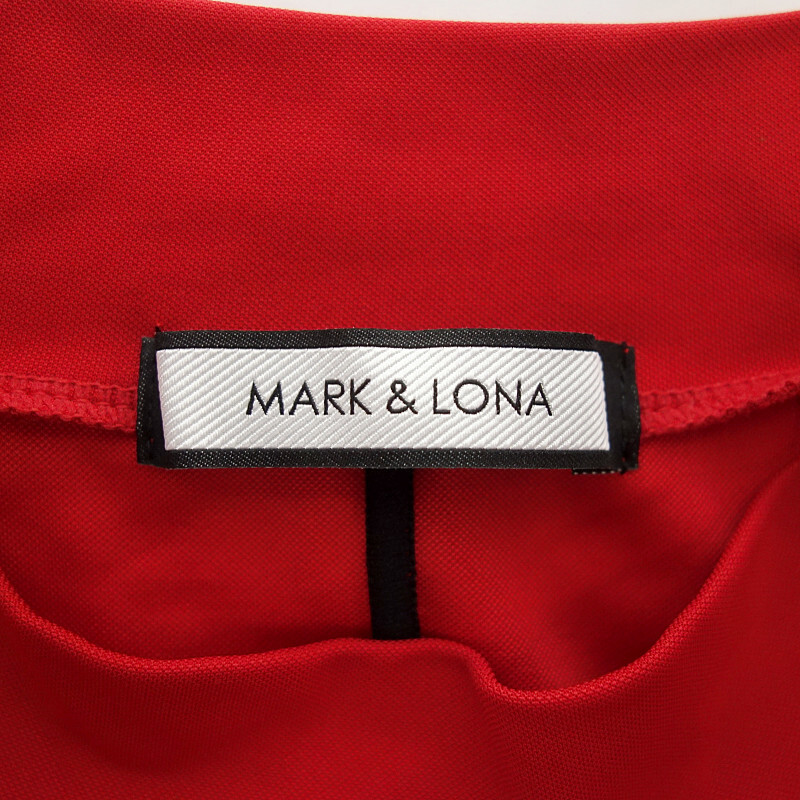 【特別価格】MARKLONA ゴルフ MERCURY MOCK NECK TOPS 3D ロゴ Tシャツ レッド メンズ46_画像3