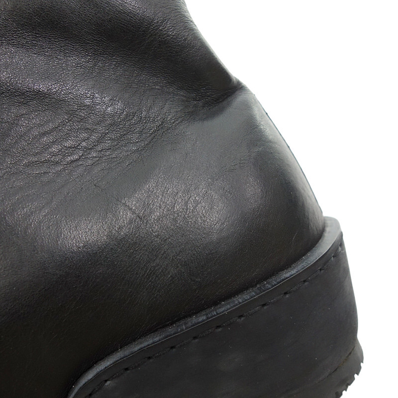 GUIDI HORSE FULL GRAIN LINED FRONT ZIP ブーツ ブラック メンズ43の画像7