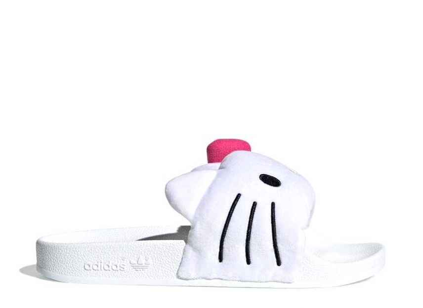Hello Kitty adidas Originals Adilette Slides "Footwear White/Core Black/Pink Fusion" 23.5cm IG8419_画像1