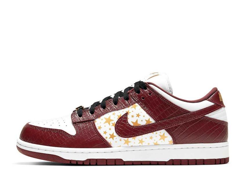 Supreme Nike SB Dunk Low OG QS Gold Stars "White/Barkroot Brown" 25.5cm DH3228-103_画像1