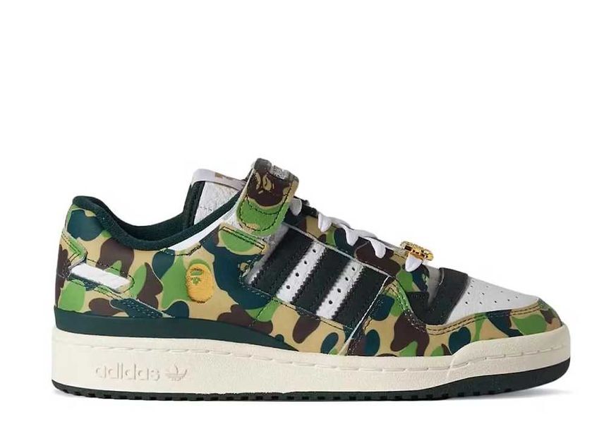 A BATHING APE × adidas Forum 84 Low 30th Anniversary "Green Camo" 28cm ID4771_画像1