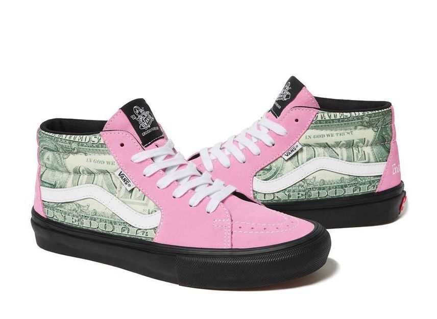 Supreme Vans Dollar Skate Grosso Mid "Pink" 28cm SUP-VANS-23SS-SGM-P_画像1