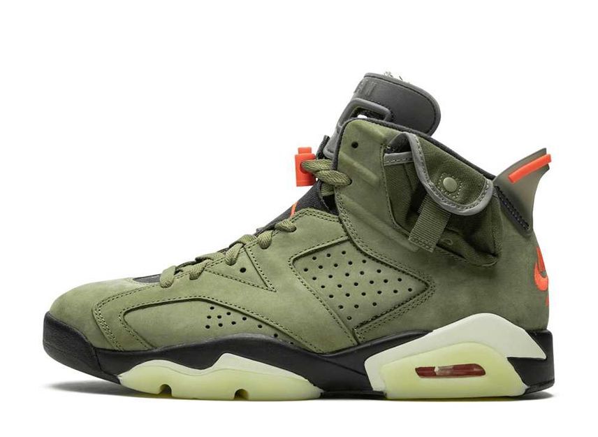 Travis Scott Nike Air Jordan 6 Retro "Medium Olive" 26cm CN1084-200_画像1