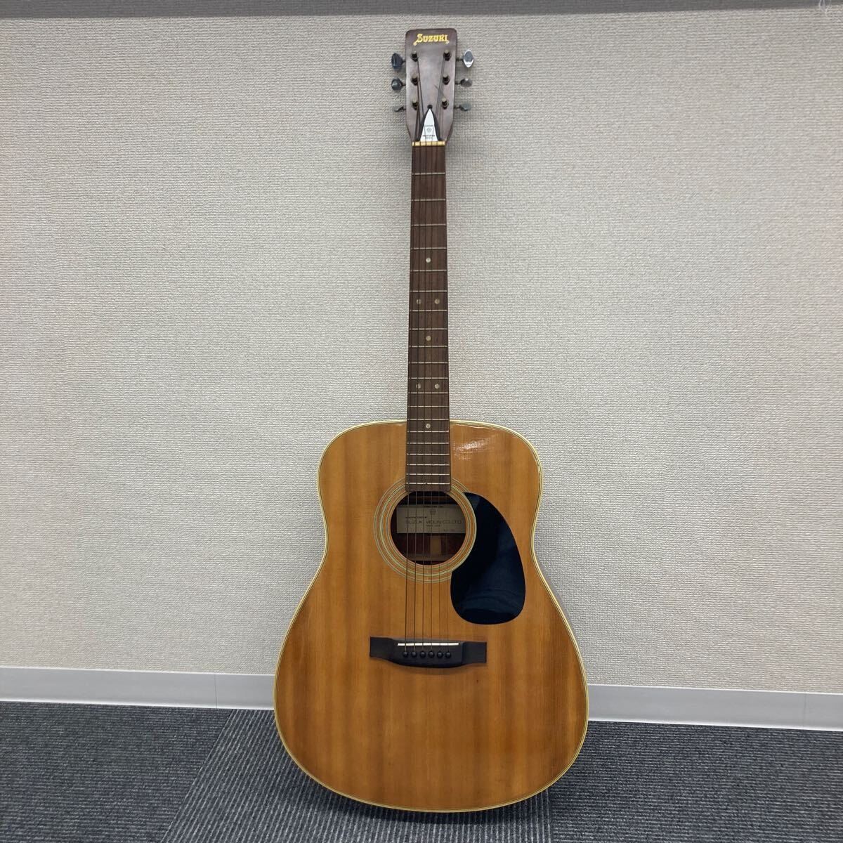 ☆ SUZUKI スズキREINFORCED NECK VIOLIN CO.,LTD NAGOYA JAPAN F-130Lアコースティックギター アコギ ビンテージ フォークギター ギター の画像1