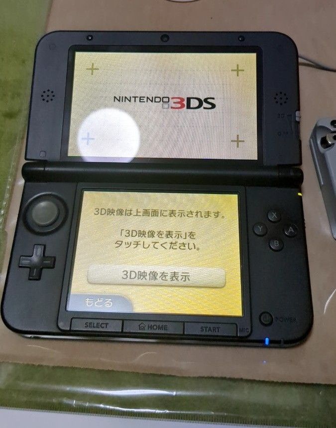 ニンテンドー3DS NINTENDO ブルー&ブラック 初期化済　充電器 本体 3dsll spr-s-jpn-c0 マリオ