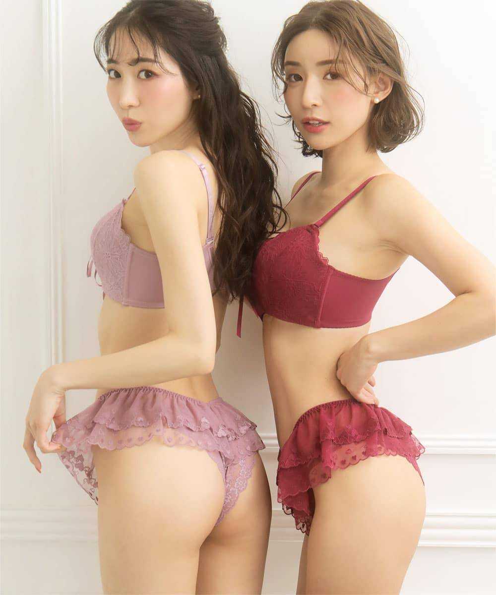 エメフィール★テニススコート風パンティ★新品未使用★匿名配送★ショーツ★L★レース★ピンク★完売★aimerfeelの画像6