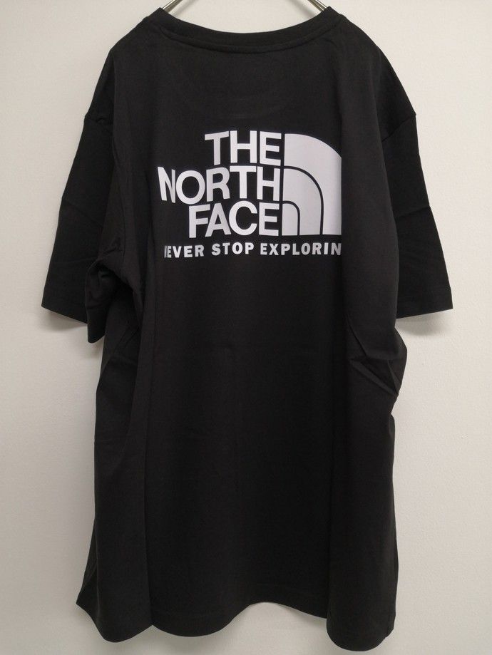 THE NORTH FACE ノースフェイス Tシャツ 半袖 ビックロゴ メンズ レディース 海外限定 黒/XL K315C