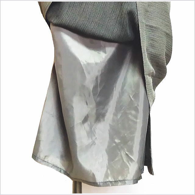  новый товар * не использовался [ paul (pole) *mo- задний ] серый серия semi тугой mi утечка длина юбка после дизайн Tokyo Yamamoto свободно размер W75~77 3L ранг * включая доставку 