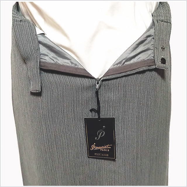  новый товар * не использовался [ paul (pole) *mo- задний ] серый серия semi тугой mi утечка длина юбка после дизайн Tokyo Yamamoto свободно размер W75~77 3L ранг * включая доставку 