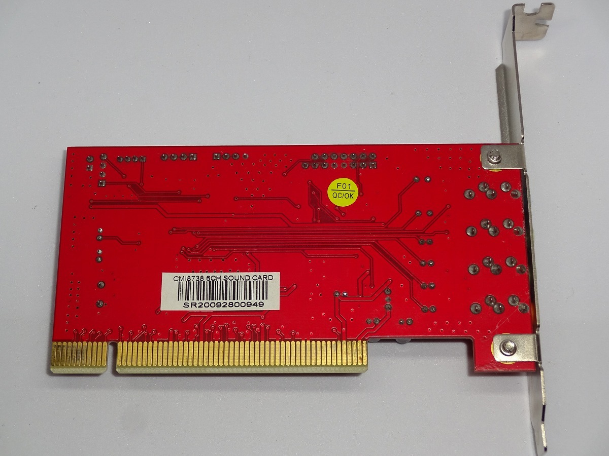 玄人志向 サウンドカード CMI8738-6CHLPE PCI接続 ロープロファイル対応 中古動作品の画像4