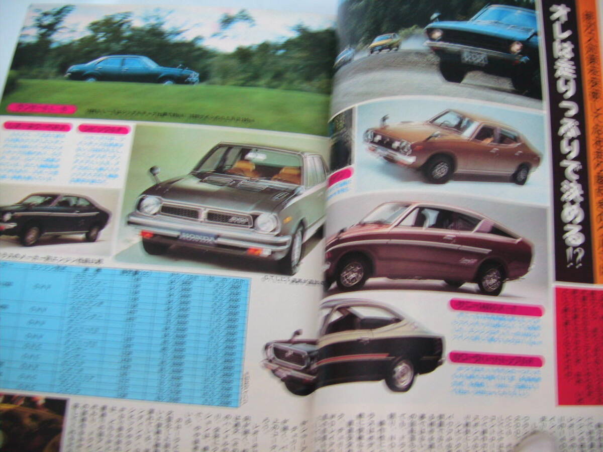 中古 月刊自家用車 1976年 12月号 内外出版社 スプリンターリフトバック シビック サニー カローラ アグネスラムの画像10