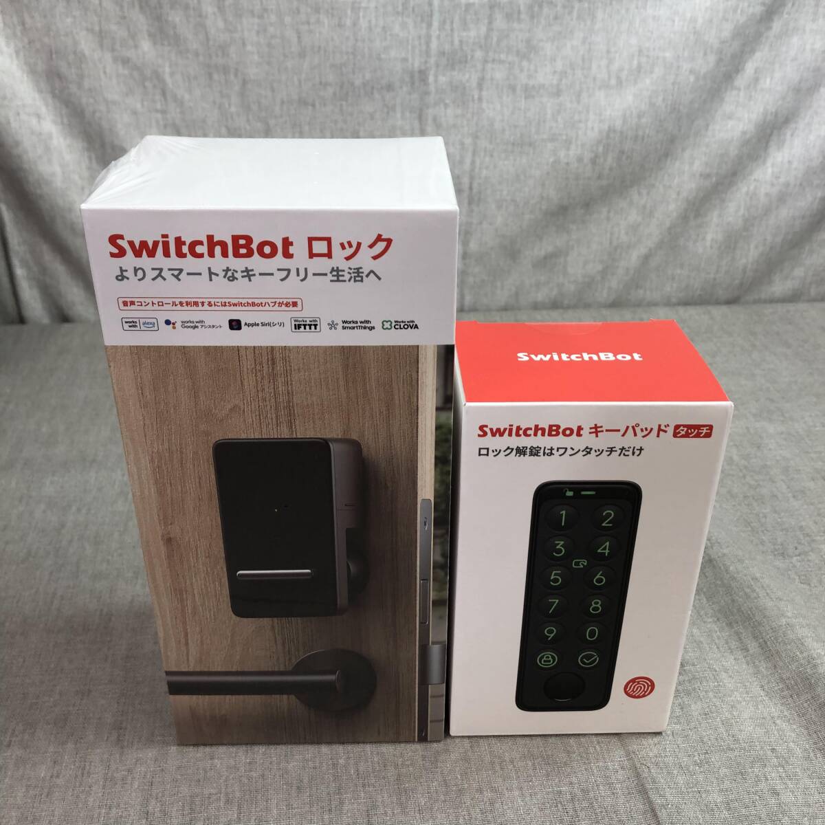未開封 SwitchBot スマートロック 指紋認証パッド セット Alexa スマートホーム スイッチボット オートロック 暗証番号 W1601702の画像3