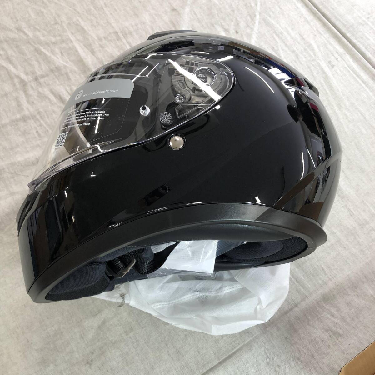 未使用 HJC フルフェイスヘルメット C10 ソリッド 黒 Lサイズ の画像3