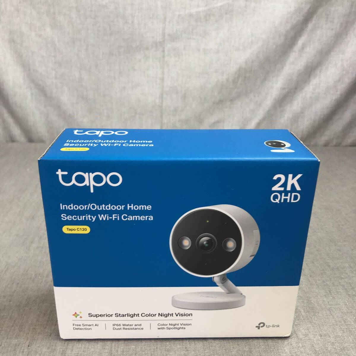 TP-Link Tapo ネットワークWi-Fiカメラ ペットカメラ 屋内/屋外 ホームセキュリティカメラ 2K QHD IP66防水防塵 Tapo C120の画像1