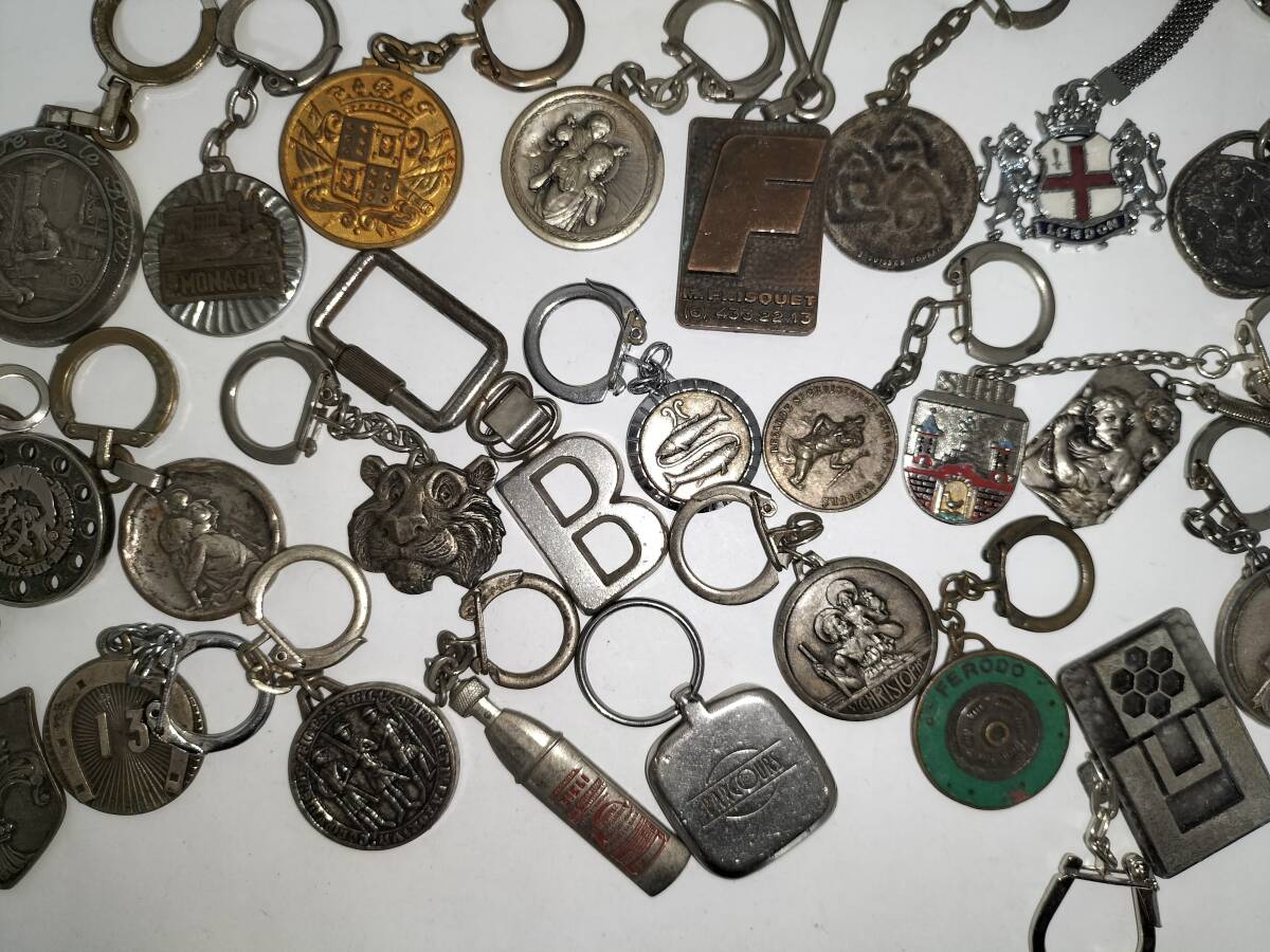 * metal key holder 30 piece * French France miscellaneous goods key holder set sale together Vintage advertisement Novelty -*B4-30-0427-5