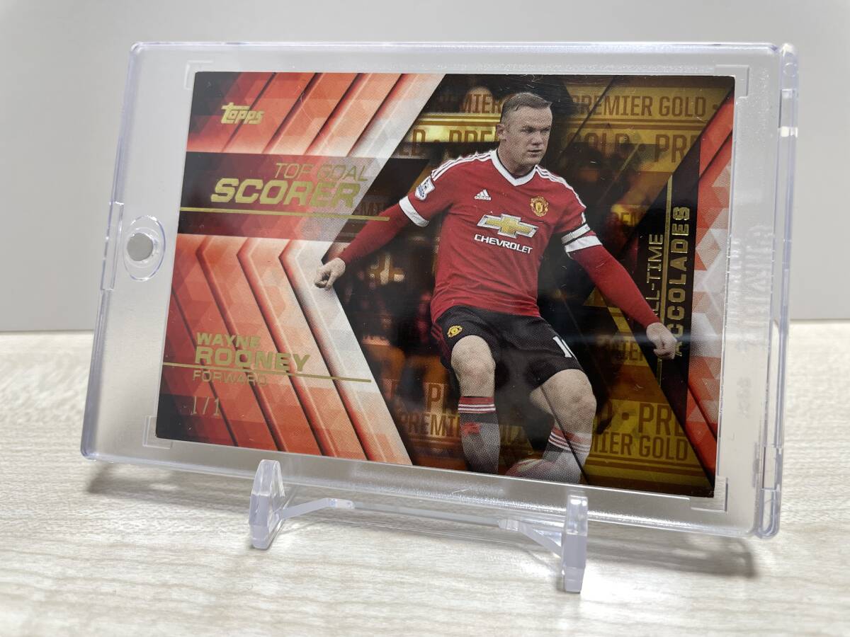 【1枚限定】Wayne Rooney（ウェイン・ルーニー）2015-16 Topps Premier Gold Soccer Manchester United（マンチェスター・ユナイテッド）の画像1