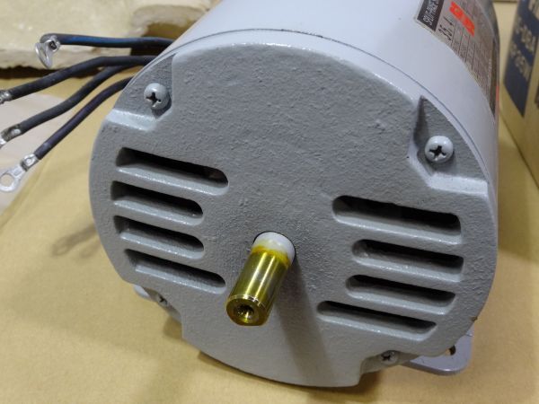 ナショナル 銅板 モートル 分相起動型 単相誘導電動機 AS-DBA 4P 100V 35W-0.25KW 長期保管未使用品の画像4