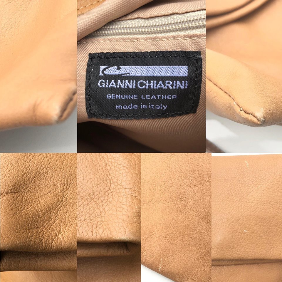 [ high class ] Gianni Carry niGIANNI CHIARINI fine quality leather material 2WAY design clutch bag shoulder bag Italy made 