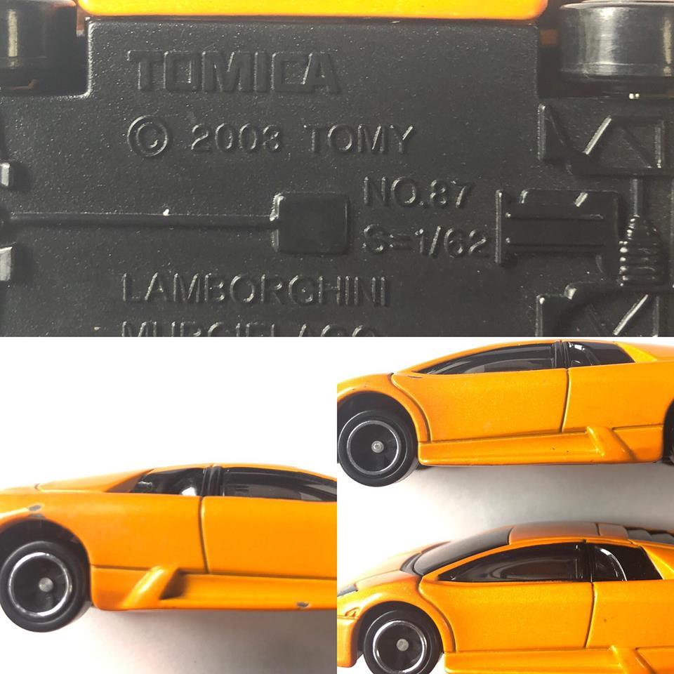 【人気】トミカ NO.87 ランボルギーニ ムルシエラゴ 3台セット 2003 1/62スケール TOMICA LAMBORGHINI MURCIELAGO_画像3